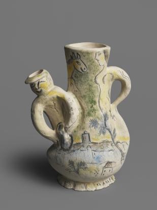 Le Paysan au puits II, 1952, Ceramic by Marc Chagall